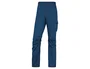 Deltaplus Pantalón de Trabajo Panostyle Stretch 63% Poliéster 3% Elastano Cintura Elástica 5 Bolsillos Azul Marino/Naranja Talla XXXL