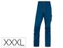 Deltaplus Pantalón de Trabajo Panostyle Stretch 63% Poliéster 3% Elastano Cintura Elástica 5 Bolsillos Azul Marino/Naranja Talla XXXL