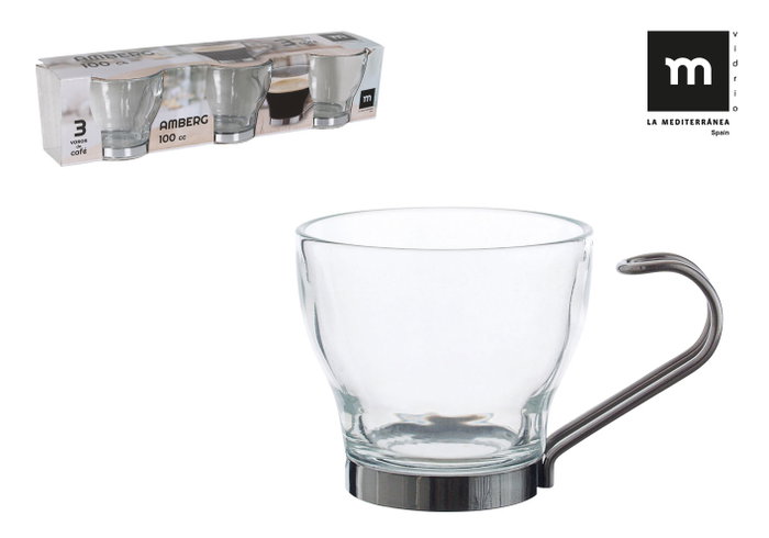 La Mediterranea Set de 3 Vasos de Café Amberg 100 cc (Pack de 24 cajas) lifetitle_placeholder La Mediterranea Set de 3 Vasos de Café Amberg 100 cc (Pack de 24 cajas) lifetitle_placeholder
