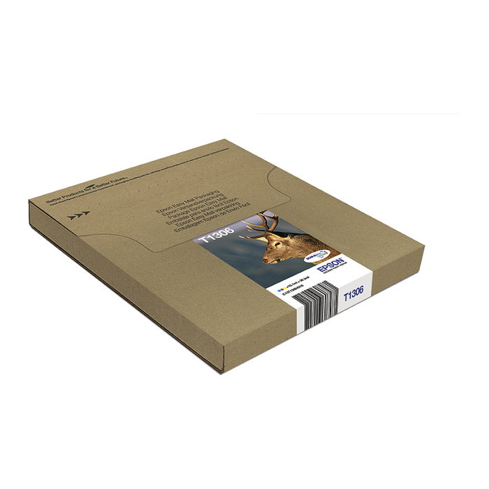 Epson T1306 C13T13064510 Pack de 3 Cartuchos de Tinta DURABrite Ultra, Color C/M/Y, XL, 10.1 ml, para Serie WorkForce y Stylus