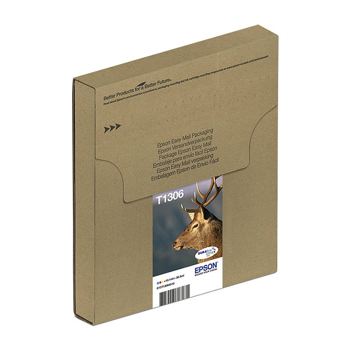 Epson T1306 C13T13064510 Pack de 3 Cartuchos de Tinta DURABrite Ultra, Color C/M/Y, XL, 10.1 ml, para Serie WorkForce y Stylus