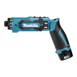 Makita DF012DSE Atornillador de impacto de 7,2V con 2 baterías de 1,5Ah y maletín