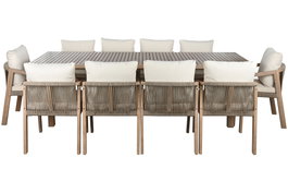DKD Home Decor Set de Comedor Roda de Acacia para 10 Comensales