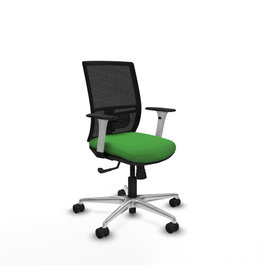 PIQUERAS Y CRESPO Silla de oficina Yunquera con Mecanismo Sincro, Verde y Negro