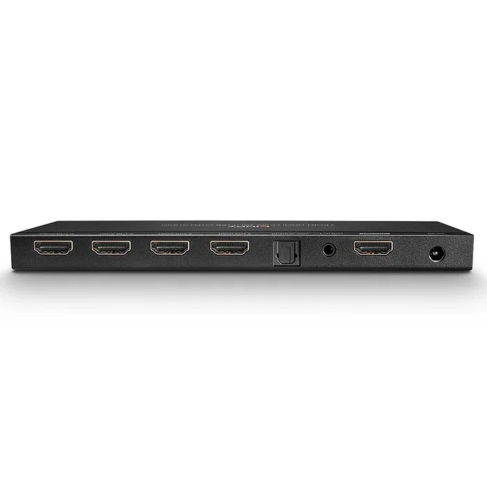 Lindy 38231 Splitter Divisor HDMI 2.0 1 Entrada 4 Salidas 4K Ultra HD 60Hz con Audio y Extractor, Negro, Metal Lindy 38231 Splitter Divisor HDMI 2.0 1 Entrada 4 Salidas 4K Ultra HD 60Hz con Audio y Extractor, Negro, Metal