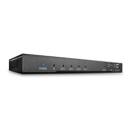 LINDY 38231 Splitter HDMI 2.0 4 Puertos, 4K Ultra HD a 60 Hz, 4096 x 2160 Pixeles, Audio, Negro, Metal