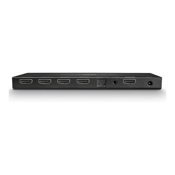 LINDY 38231 Splitter HDMI 2.0 4 Puertos, 4K Ultra HD a 60 Hz, 4096 x 2160 Pixeles, Audio, Negro, Metal