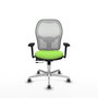 PIQUERAS Y CRESPO Silla de oficina Jorquera Pistacho/Blanco con mecanismo Sincro/Traslack