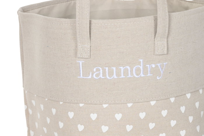 DKD Home Decor Surtido de 2 Cestas para la Ropa en Poliéster, Beige y Gris