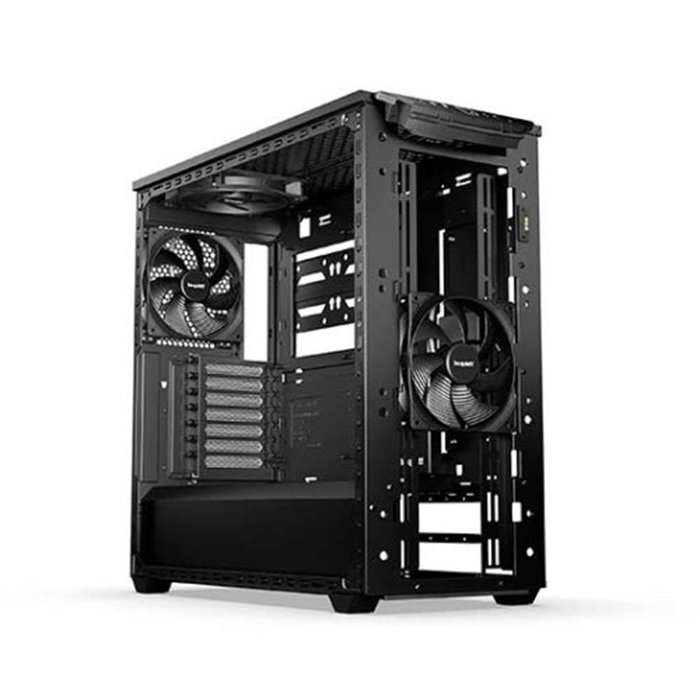 Be Quiet! BGW61 Shadow Base 800 DX Black - Torre Gaming E-ATX Mid-Tower, Flujo de Aire Optimizado, 3 Ventiladores PWM 140mm, ARGB Frontal, Cristal Templado, Negro