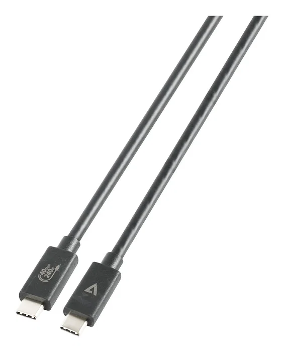 V7 Cable USB4 V7USB4-1.2M USB-C a USB-C 1.2m Negro - 40Gbps, 240W, Carga Rápida, Certificado USB-IF, Compatible con 8K V7 Cable USB4 V7USB4-1.2M USB-C a USB-C 1.2m Negro - 40Gbps, 240W, Carga Rápida, Certificado USB-IF, Compatible con 8K