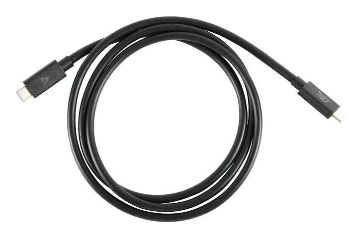 V7 Cable USB4 V7USB4-1.2M USB-C a USB-C 1.2m Negro - 40Gbps, 240W, Carga Rápida, Certificado USB-IF, Compatible con 8K V7 Cable USB4 V7USB4-1.2M USB-C a USB-C 1.2m Negro - 40Gbps, 240W, Carga Rápida, Certificado USB-IF, Compatible con 8K