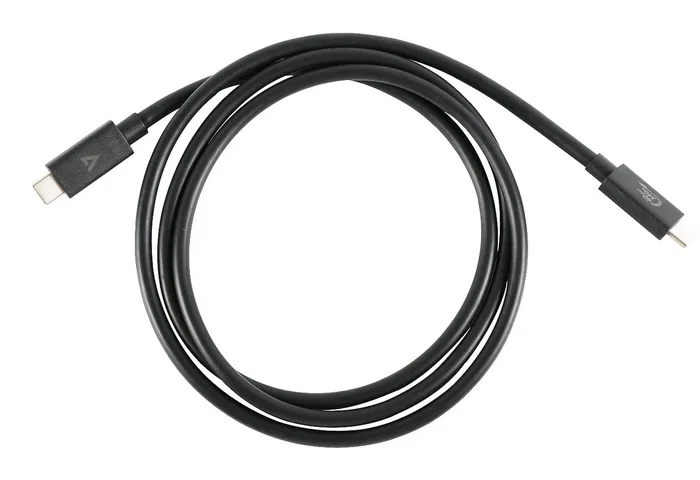 V7 Cable USB4 V7USB4-1.2M USB-C a USB-C 1.2m Negro - 40Gbps, 240W, Carga Rápida, Certificado USB-IF, Compatible con 8K V7 Cable USB4 V7USB4-1.2M USB-C a USB-C 1.2m Negro - 40Gbps, 240W, Carga Rápida, Certificado USB-IF, Compatible con 8K