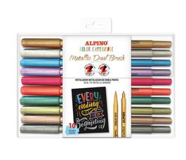 Rotulador Fibra Alpino Color Experience Metallic Lettering Caja De 10