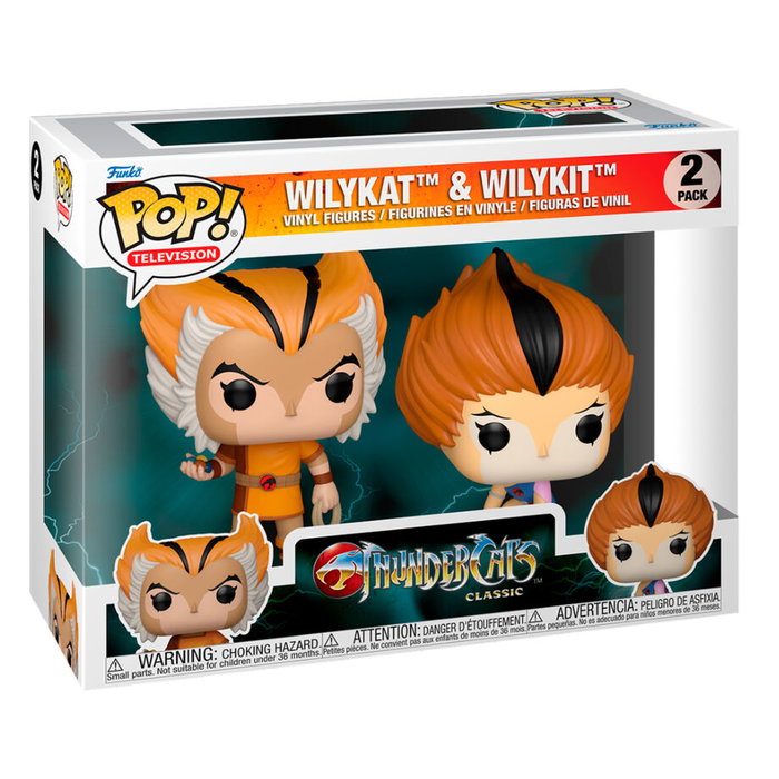 Funko Thundercats Pack de 2 POP! Vinyl Figuras Wilykat & Wilykit