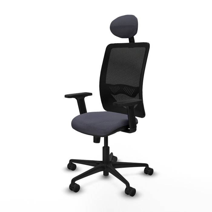 PIQUERAS Y CRESPO Silla de oficina Zulema Gris oscuro/Negro con mecanismo Sincro y Brazos 2D PIQUERAS Y CRESPO Silla de oficina Zulema Gris oscuro/Negro con mecanismo Sincro y Brazos 2D
