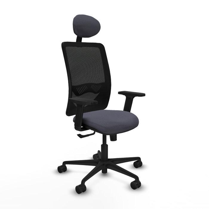 PIQUERAS Y CRESPO Silla de oficina Zulema Gris oscuro/Negro con mecanismo Sincro y Brazos 2D PIQUERAS Y CRESPO Silla de oficina Zulema Gris oscuro/Negro con mecanismo Sincro y Brazos 2D