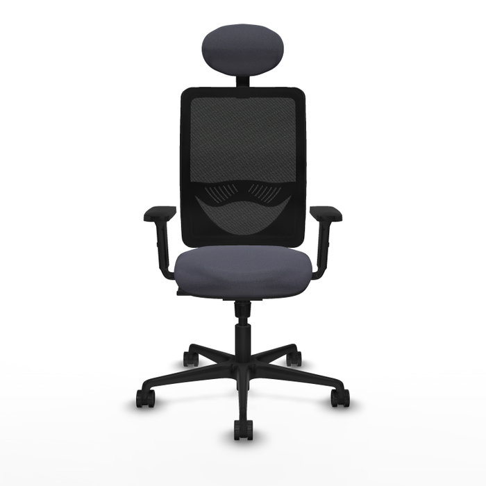 PIQUERAS Y CRESPO Silla de oficina Zulema Gris oscuro/Negro con mecanismo Sincro y Brazos 2D PIQUERAS Y CRESPO Silla de oficina Zulema Gris oscuro/Negro con mecanismo Sincro y Brazos 2D