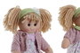 DKD Home Decor Set de 2 Muñecas de Peluche Jersey Rosa y Verde
