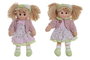 DKD Home Decor Set de 2 Muñecas de Peluche Jersey Rosa y Verde