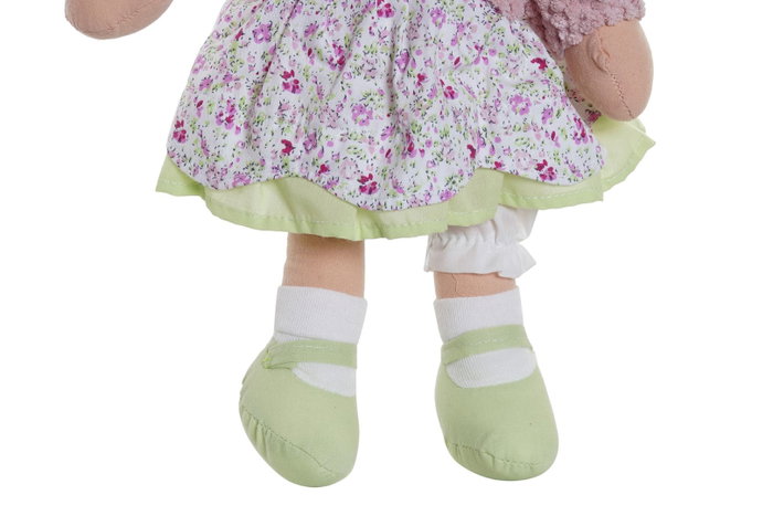 DKD Home Decor Set de 2 Muñecas de Peluche Jersey Rosa y Verde