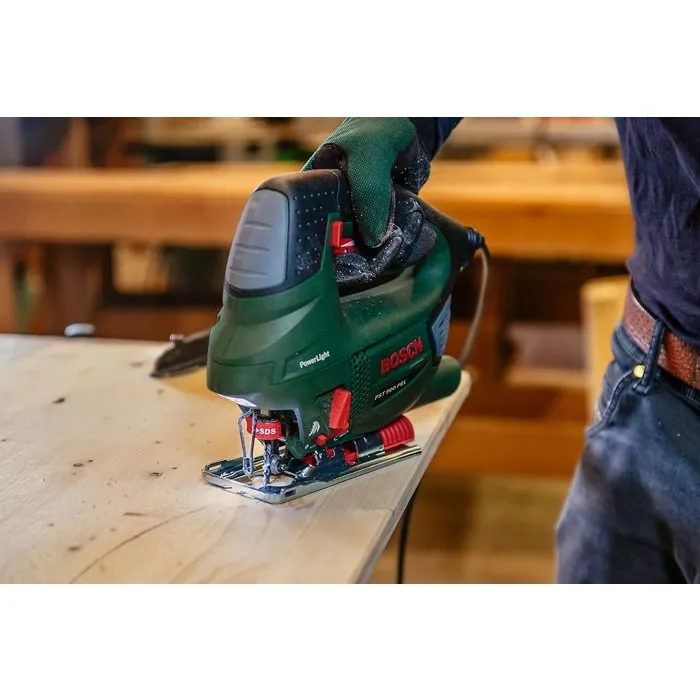 Bosch Sierra de Calar PST 900 PEL, 620W, 3100 rpm, con Juego de 10 Hojas de Sierra y Estuche de Transporte