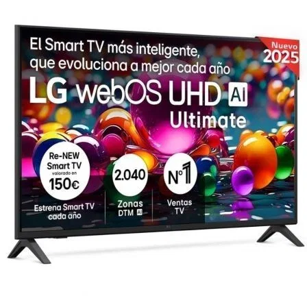 LG Televisor 43UA74006LB UHD 43" Smart TV 4K con webOS 25, Procesador α7 Gen8, HDR10, Game Optimizer y WiFi LG Televisor 43UA74006LB UHD 43" Smart TV 4K con webOS 25, Procesador α7 Gen8, HDR10, Game Optimizer y WiFi