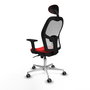 PIQUERAS Y CRESPO Silla de oficina Jorquera con mecanismo Sincro, Rojo y Blanco