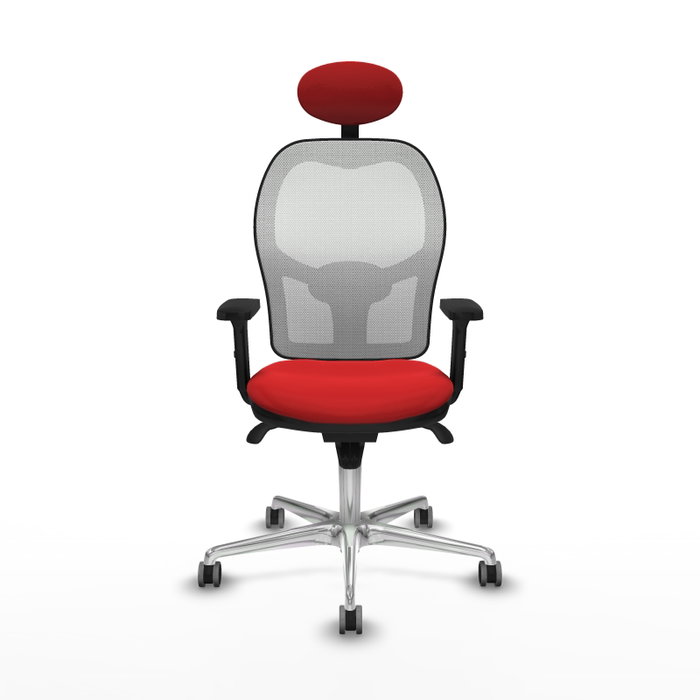 PIQUERAS Y CRESPO Silla de oficina Jorquera con mecanismo Sincro, Rojo y Blanco