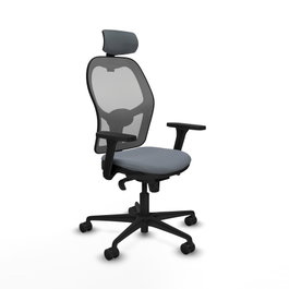 PIQUERAS Y CRESPO Silla de oficina Jorquera Gris con Mecanismo Sincro