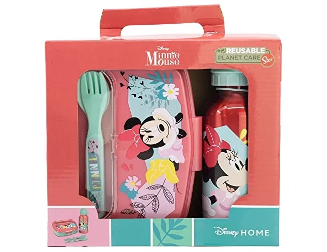Safta Set de Botella, Sandwichera y Cubiertos Minnie Mouse Naive Safta Set de Botella, Sandwichera y Cubiertos Minnie Mouse Naive