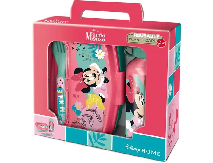 Safta Set de Botella, Sandwichera y Cubiertos Minnie Mouse Naive Safta Set de Botella, Sandwichera y Cubiertos Minnie Mouse Naive