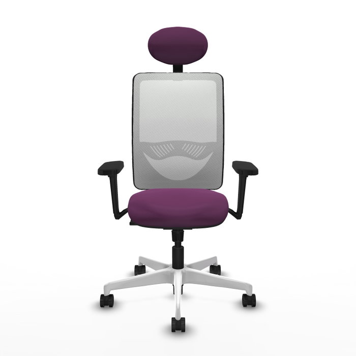 PIQUERAS Y CRESPO Silla de oficina Zulema con mecanismo Sincro, Morado y Blanco PIQUERAS Y CRESPO Silla de oficina Zulema con mecanismo Sincro, Morado y Blanco