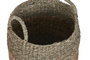 DKD Home Decor Set de 3 Cestas de Jacinto de Agua Natural