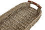 DKD Home Decor Set de 2 Centros de Mesa de Seagrass y Madera Natural 51x28x9 cm