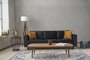 Atelier Del Sofa Sofá Kale Velvet - Anthracite de 3 Plazas Tapizado Terciopelo Color Antracita