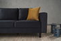 Atelier Del Sofa Sofá Kale Velvet - Anthracite de 3 Plazas Tapizado Terciopelo Color Antracita
