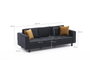 Atelier Del Sofa Sofá Kale Velvet - Anthracite de 3 Plazas Tapizado Terciopelo Color Antracita