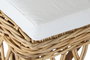 DKD Home Decor Silla Balines Ratan Natural Blanco con Cojín 58 x 90 x 47 cm