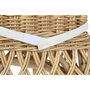 DKD Home Decor Silla de Ratán con Cojín Natural y Blanco