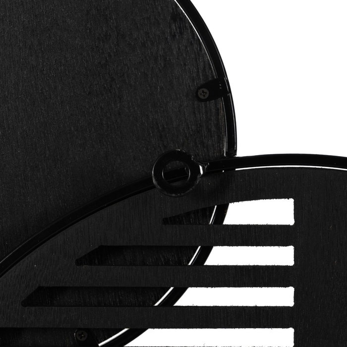 Mural Pared Espejo Natural-Negro Metal 123,20 X 4,40 X 63,50