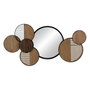 Ixia Mural de Pared Espejo Natural-Negro Metal 123,20 x 4,40 x 63,50
