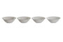 DKD Home Decor Set de 4 Cuencos de Porcelana Blanco 17x17x7 cm