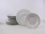 DKD Home Decor Set de 4 Cuencos de Porcelana Blanco 17x17x7 cm