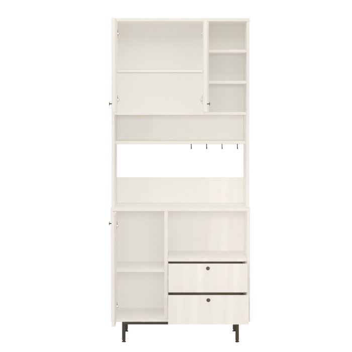 Hanah Home RE6-W Armario Multiusos Blanco 88x205x35.5 cm Hanah Home RE6-W Armario Multiusos Blanco 88x205x35.5 cm