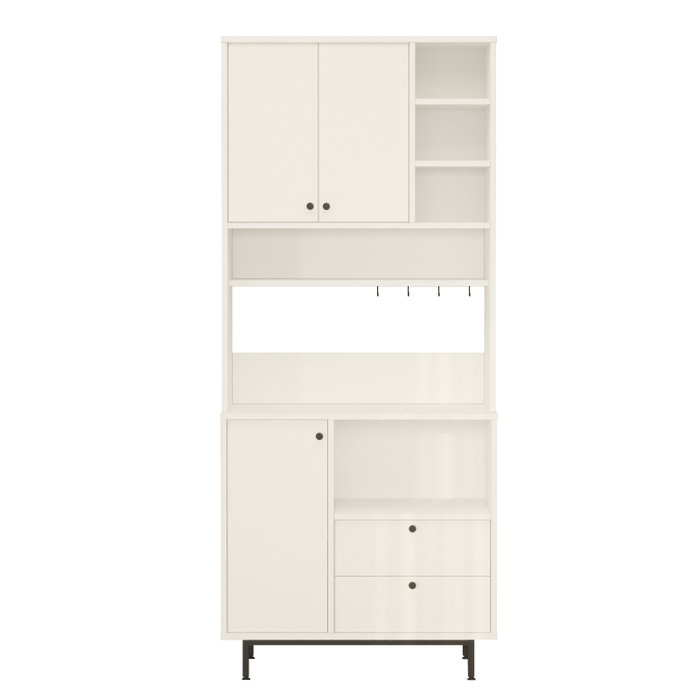 Hanah Home RE6-W Armario Multiusos Blanco 88x205x35.5 cm Hanah Home RE6-W Armario Multiusos Blanco 88x205x35.5 cm