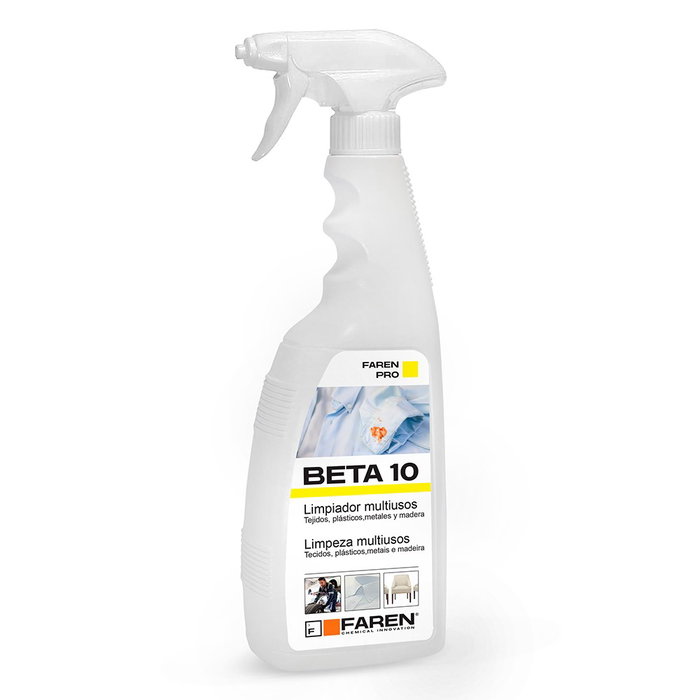 Faren Beta 10 Limpiador Multiusos Pistola Pulverizadora 750 ml para Tejidos, Plásticos, Metales y Maderas Faren Beta 10 Limpiador Multiusos Pistola Pulverizadora 750 ml para Tejidos, Plásticos, Metales y Maderas