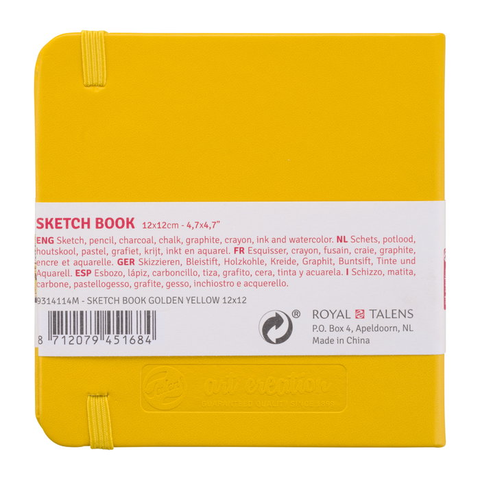 Talens Art Creation Cuaderno de Bocetos Amarillo Dorado 12 x 12 cm 80 Hojas 140 g/m²