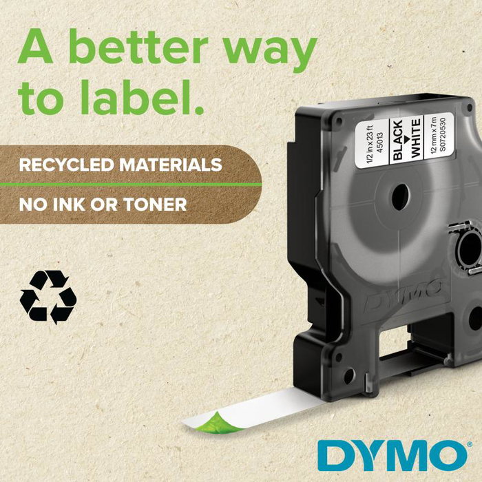 Dymo Cinta D1 Negro sobre Verde 19 mm x 7 m Dymo Cinta D1 Negro sobre Verde 19 mm x 7 m