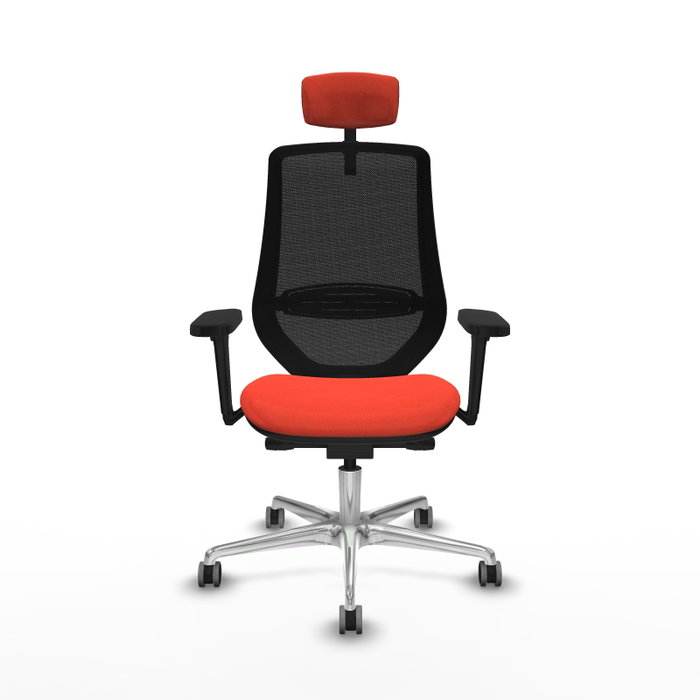 PIQUERAS Y CRESPO Silla de oficina Mardos con mecanismo Sincro/Traslack, Naranja oscuro/Negro